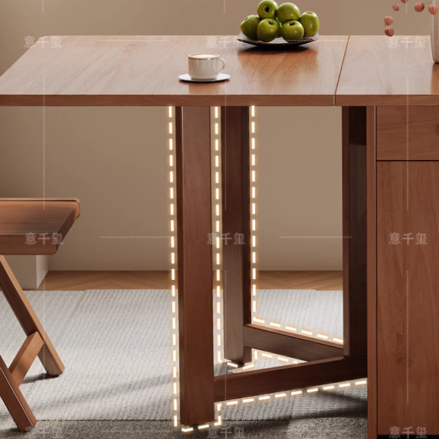 A030-01 Solid Wood Folding Dining Table Set