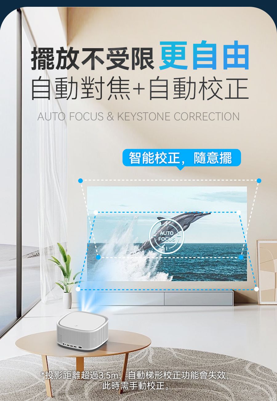 A011-01 USATISFY PRO 4K Smart Projector – True ANSI Lumens | Dolby Audio | 360° Rotation | Autofocus