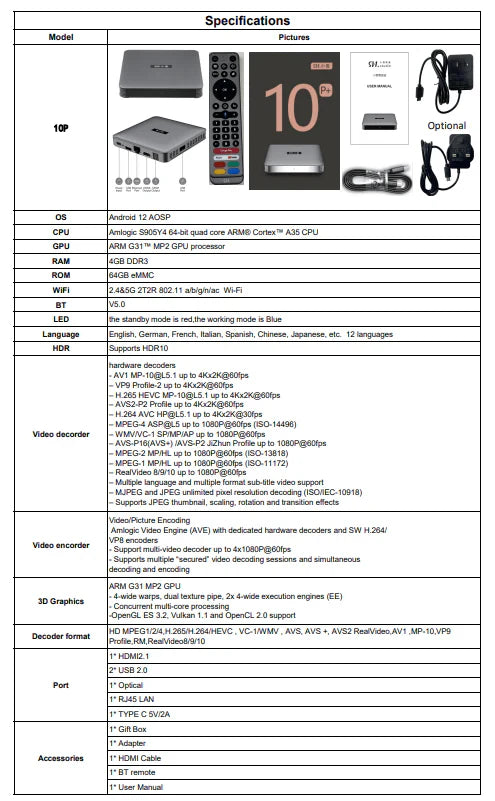 A007-02🌐 SVI Cloud 10P+ |Smart TV Box |1 year official UK warranty