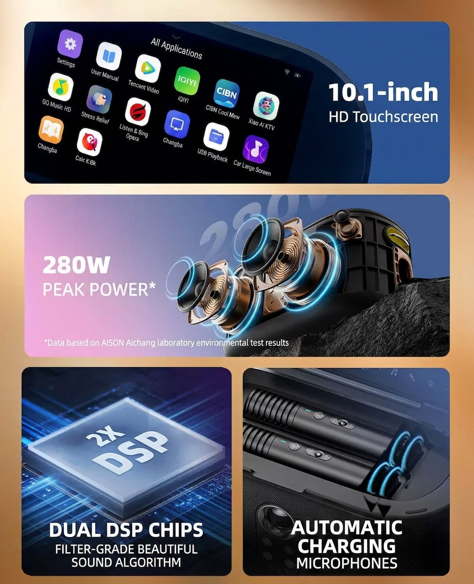A013-08 AISON K50 Portable Smart Karaoke Speaker System