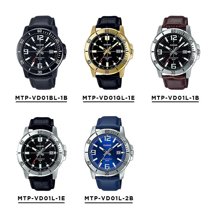 🛍️ CASIO Standard Men's Classic Retro Quartz Watch (MTP-VD01L Series)